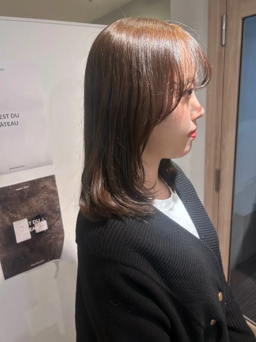 ミディアム レイヤーカット カット ヘアカラー トリートメント ボブ/レイヤー ナカミネアキナのヘアスタイル