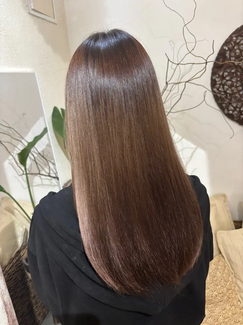 セミロング カラー ヘアカラー 道添 怜奈のヘアスタイル