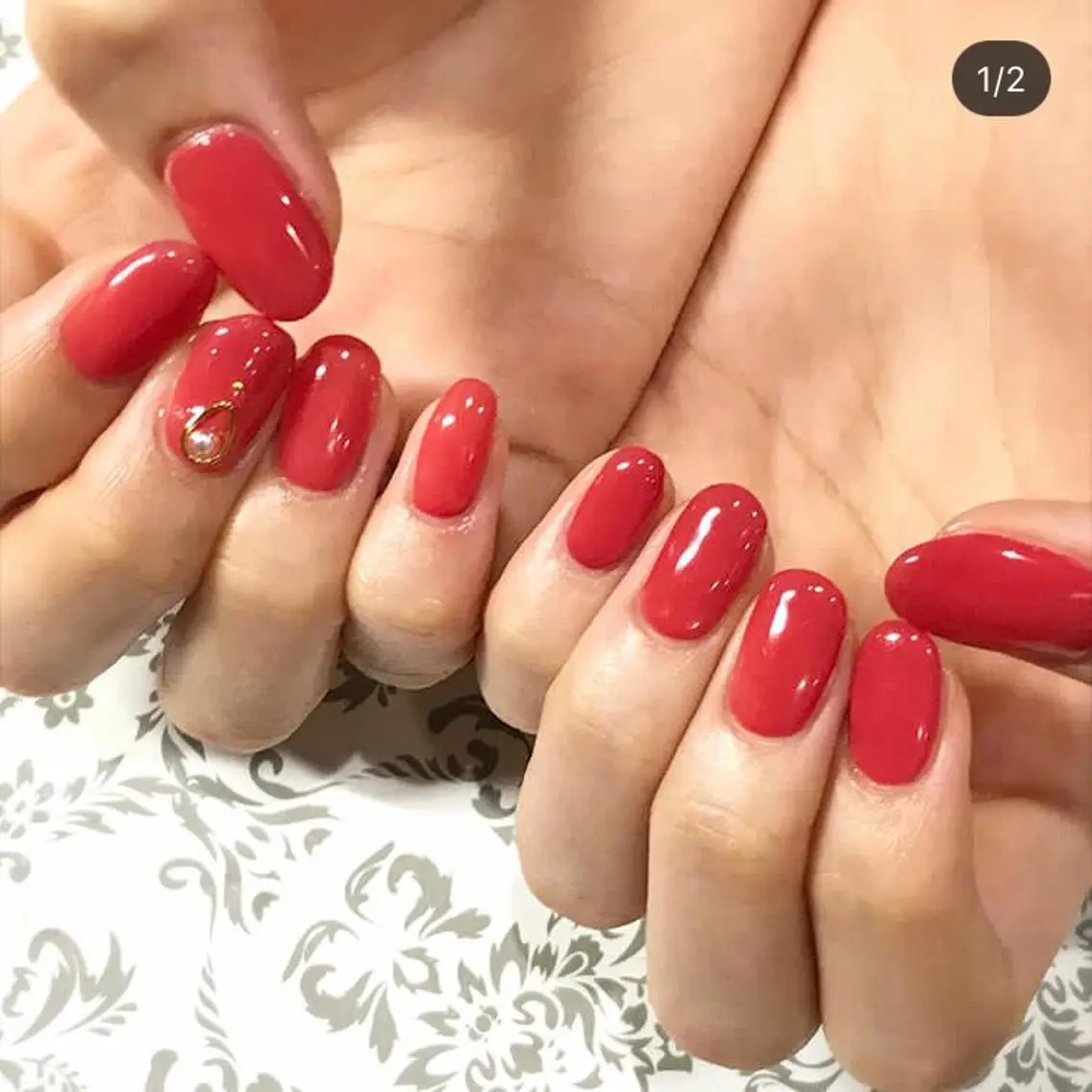 ネイル ジェルネイル 渋谷/チップ長さ出し 👑アプレgel-xのネイルデザイン