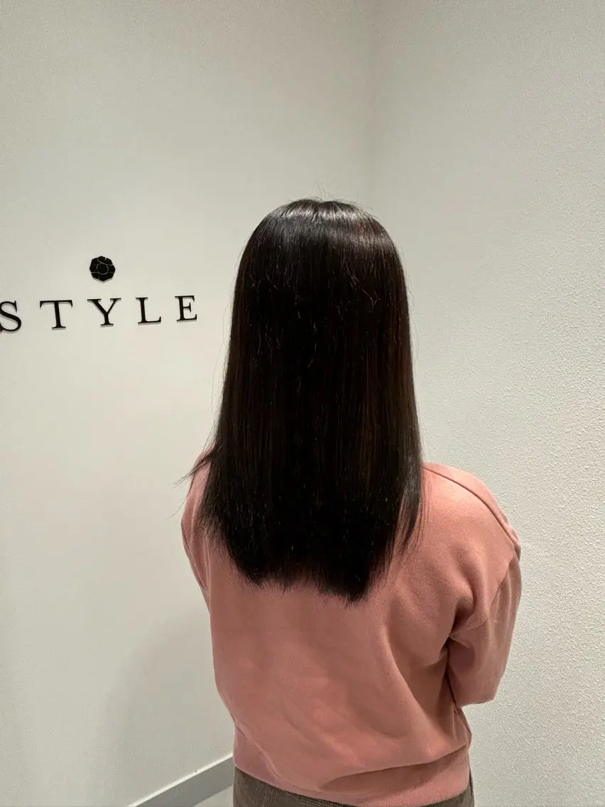 カラー 黒髪 艶カラー/アレンジ 💟すなおのヘアスタイル