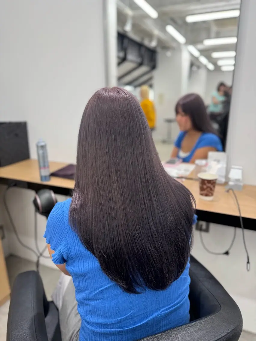 セミロング カラー ヘアアレンジ カット ヘアカラー トリートメント ヘアセット 🤍淡色ピンク&ラベ ンダーYUKI🤍のヘアスタイル