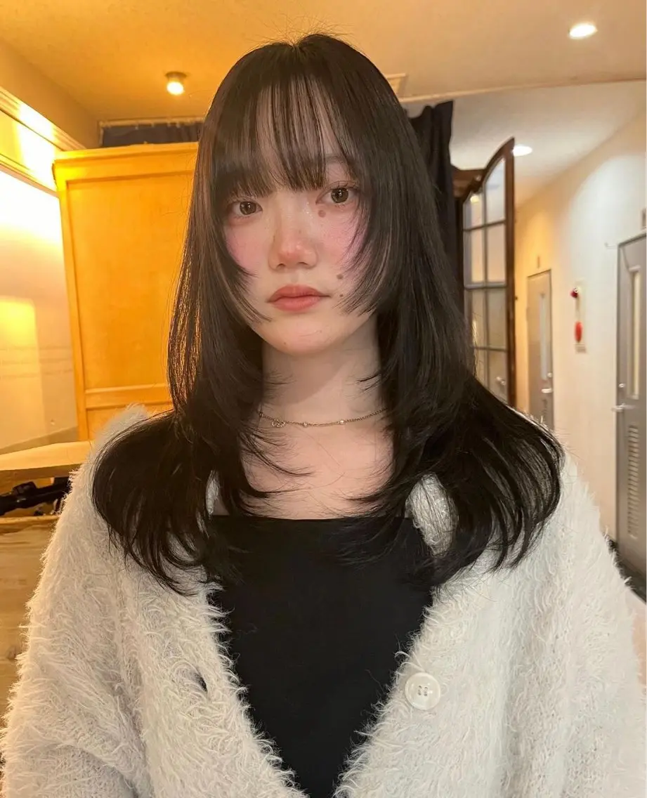 セミロング カラー レイヤーカット 似合わせカット カット ヘアカラー トリートメント 松尾太樹 【pia】福岡美容室のヘアスタイル