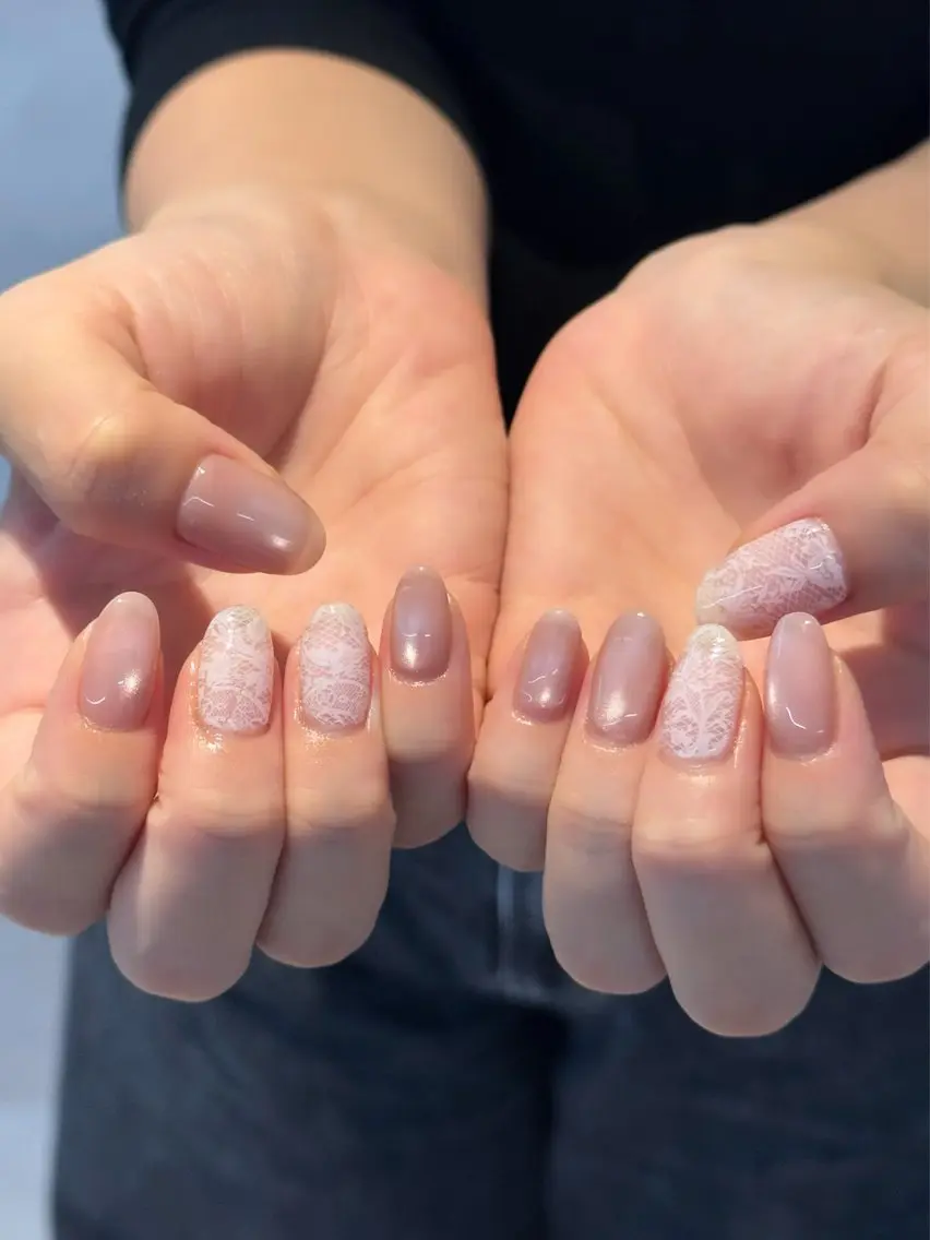 ネイル レース ハンドネイル ハンドケア Chizuru ☾ ໋のネイルデザイン