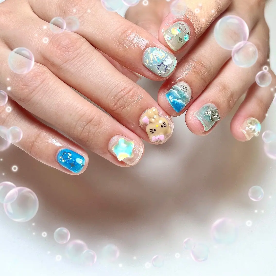 ネイル ハンドネイル いちごパフェ ゆいのネイルデザイン