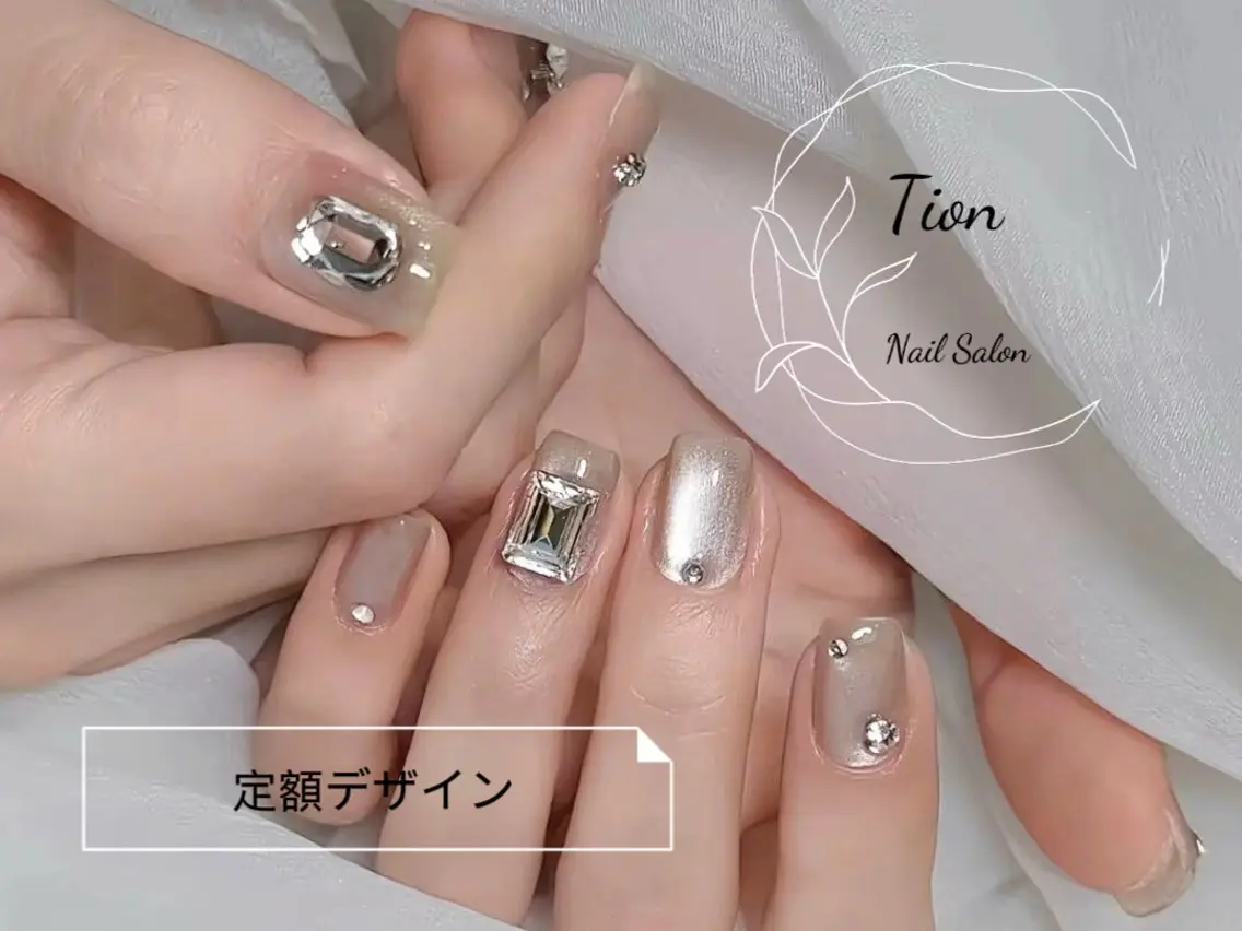 ネイル チークネイル 長さ出し フットネイル フレンチネイル ジェルネイル Nailsalon Tion武蔵小杉店のネイルデザイン