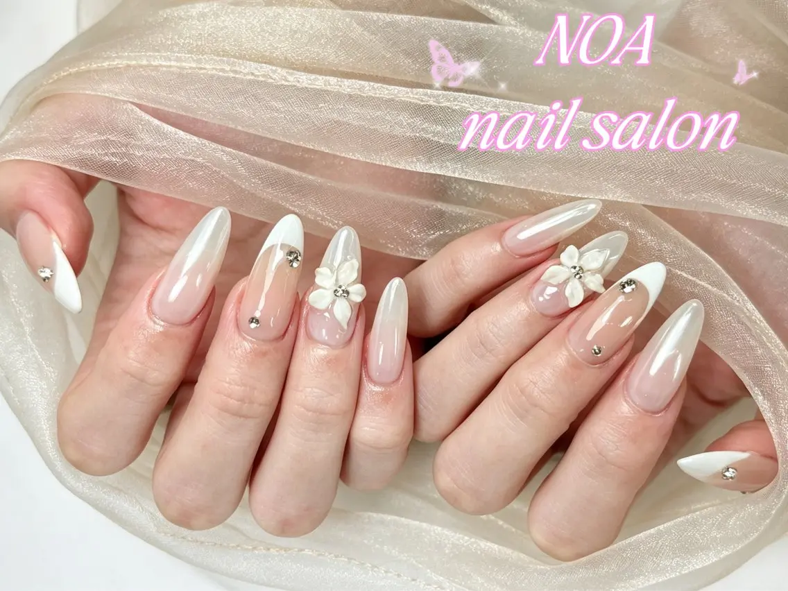ロング 韓国風ヘア Noa Nail みつきのネイルデザイン
