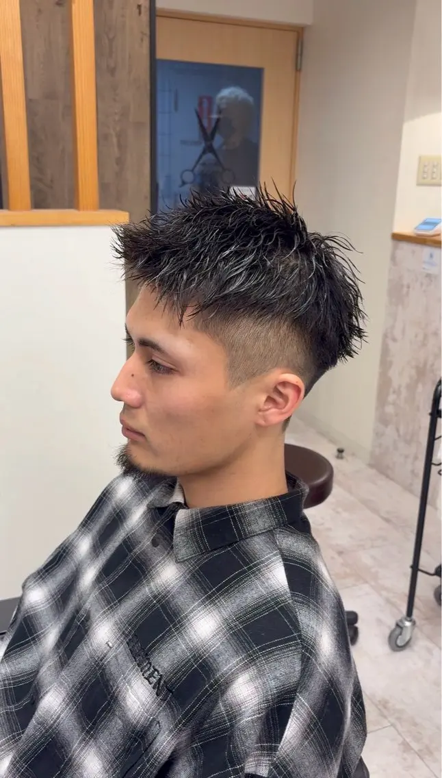 ショート カット パーマ メンズサロン リョウタのヘアスタイル