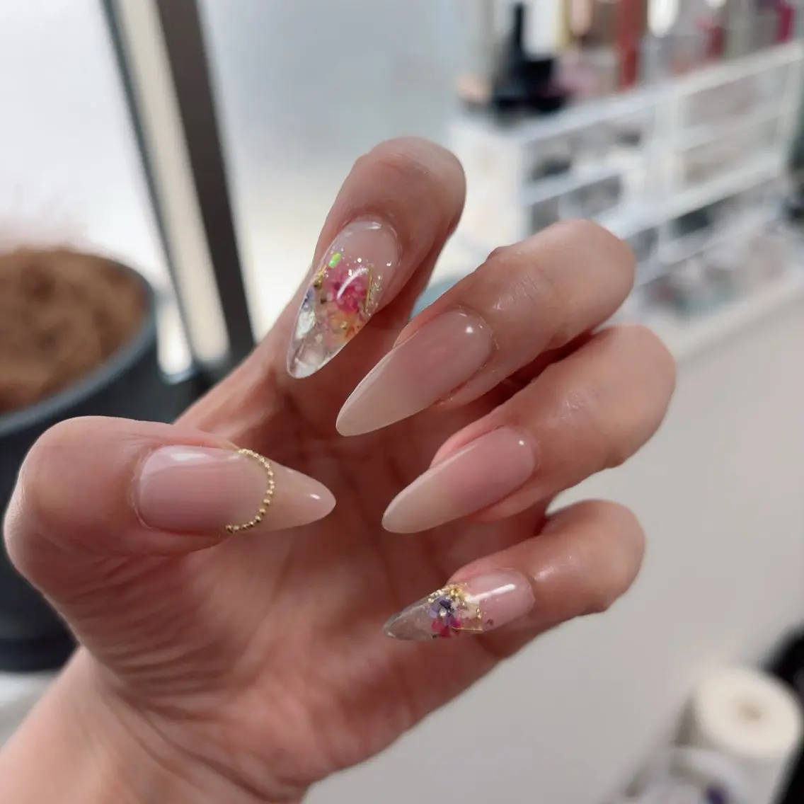 ネイル クリアネイル フラワーネイル ハンドネイル * haruのネイルデザイン
