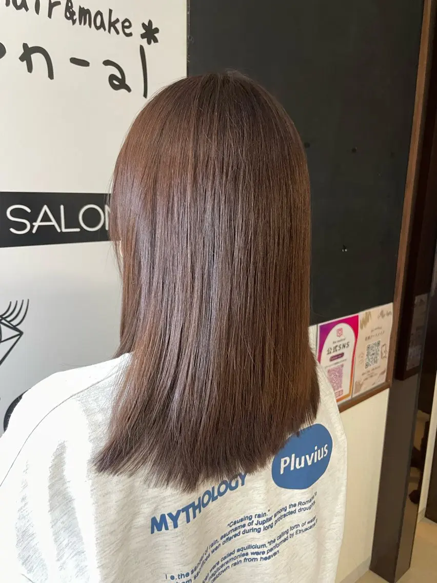 セミロング カラー バイオレットカラー カット ヘアカラー シーズナル kahoのヘアスタイル