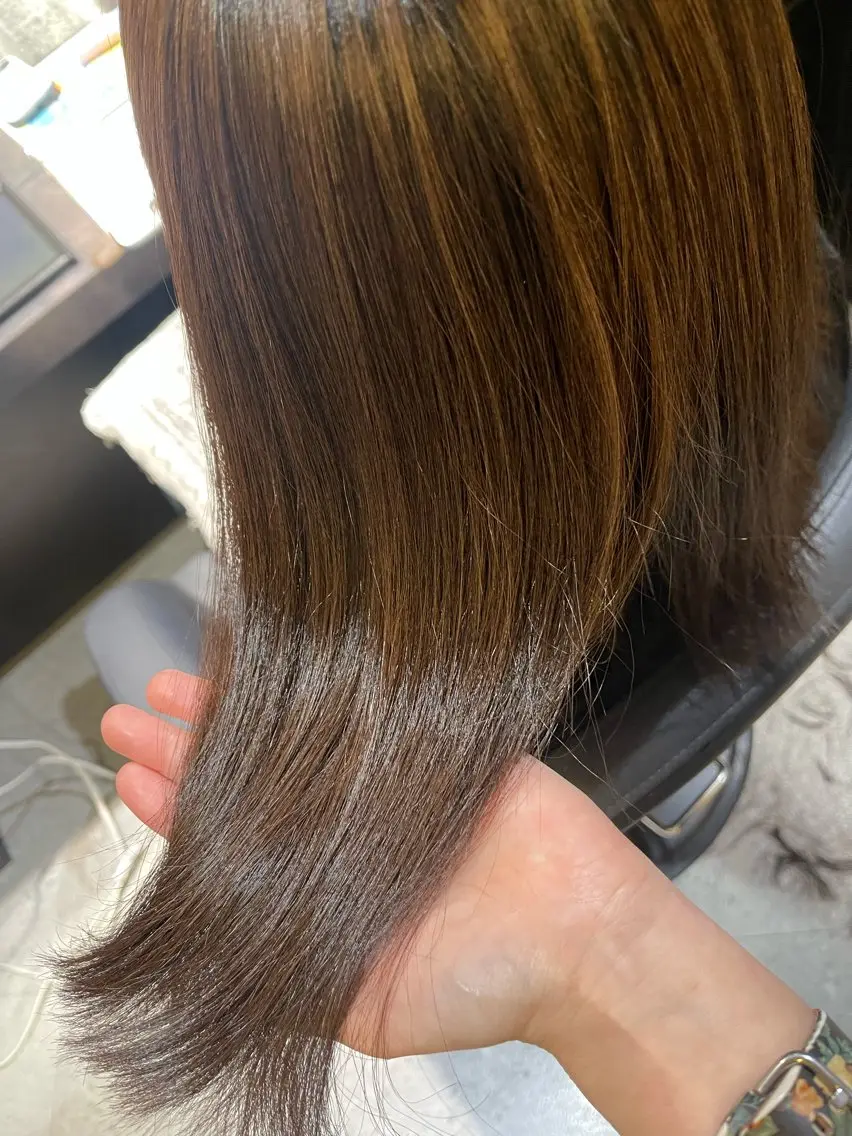 ミディアム 学生 髪質改善 似合わせカット トリートメント サラ艶&艶髪系✨ Ayane/心斎橋のヘアスタイル