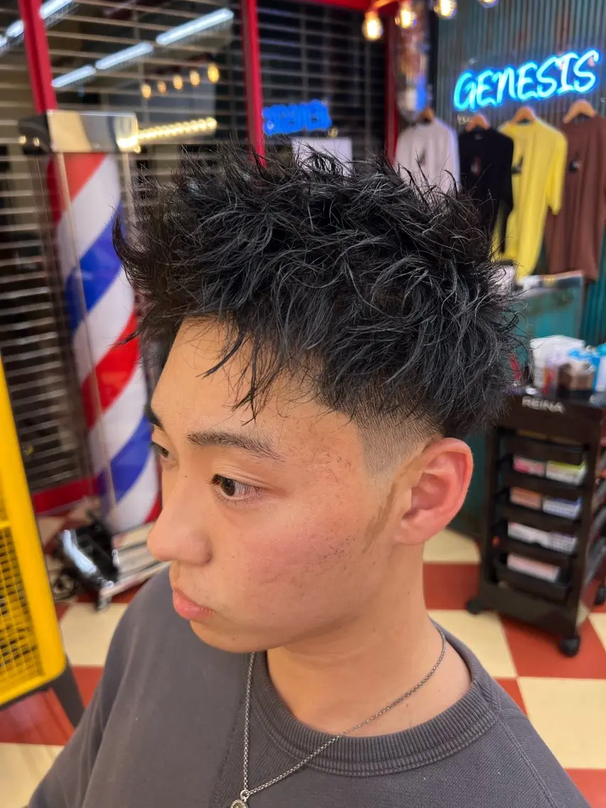 ショート パーマ メンズ 幡ヶ谷バーバー 松下隆世のヘアスタイル