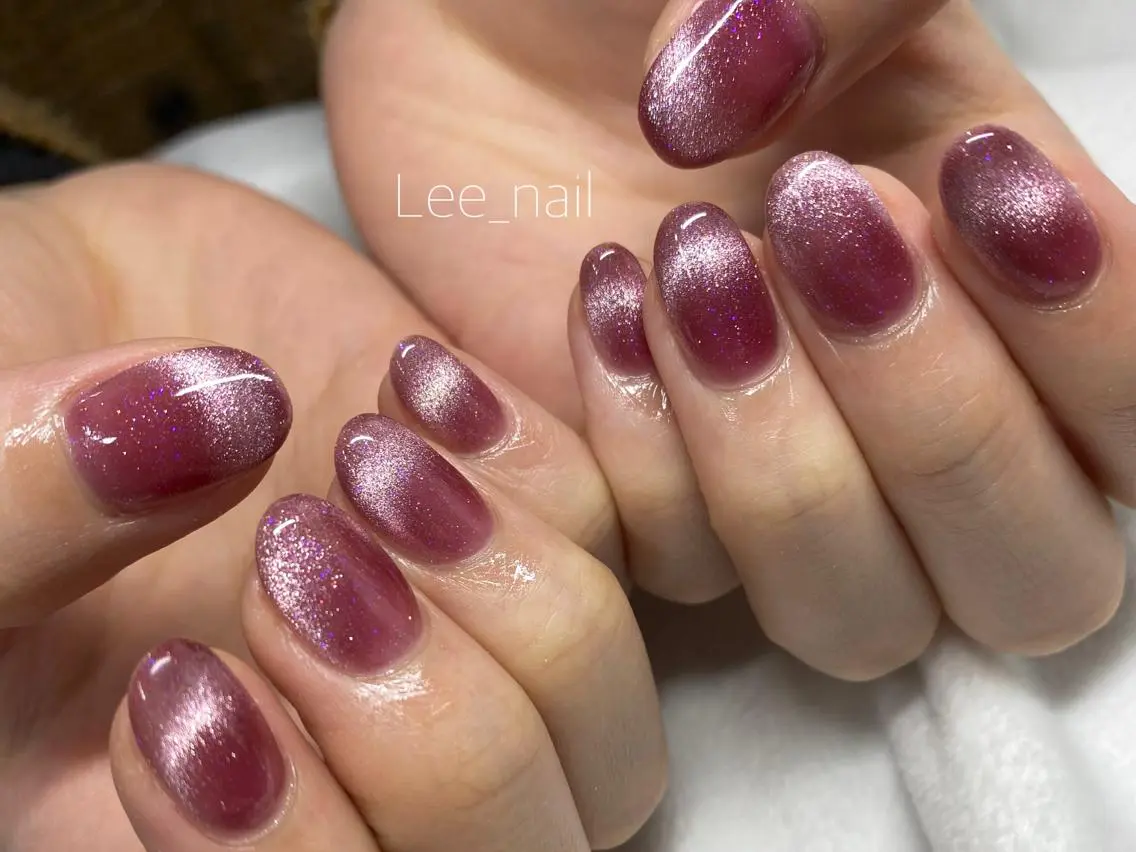 ネイル フレンチネイル マグネットネイル ハンドネイル Lee_ nailのネイルデザイン