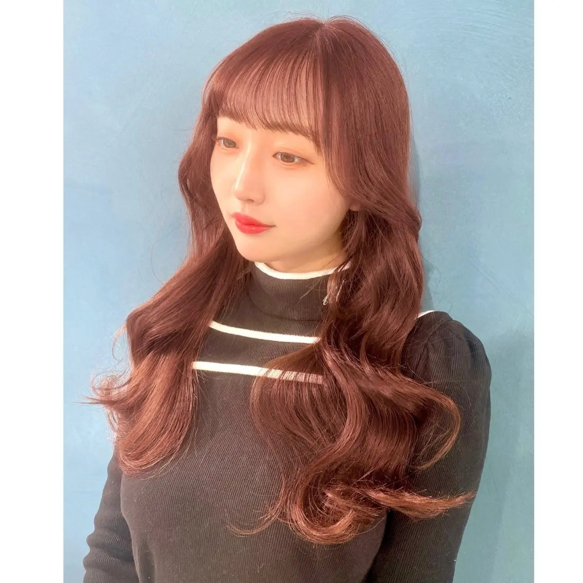 セミロング ピンクラベンダー ボブ ヨシンモリ 韓国風ヘア 森 隆秀/韓国ヘアのヘアスタイル