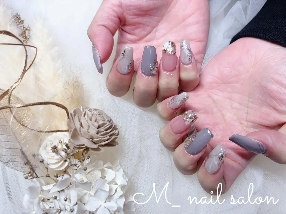 ネイル スカルプネイル M_ nail salonのネイルデザイン