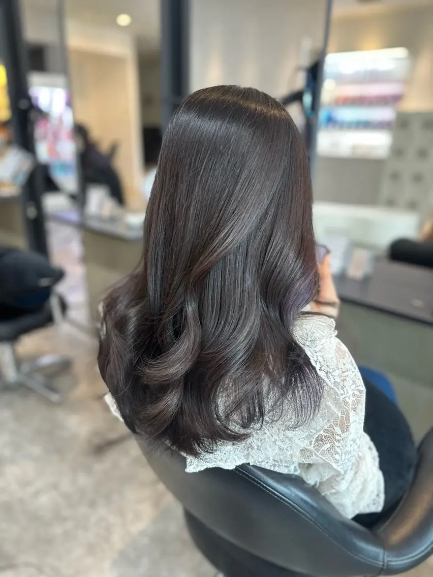 ロング カラー ヘアカラー トリートメント 韓国ヘア*.+ﾟ 伊藤美奈穂のヘアスタイル