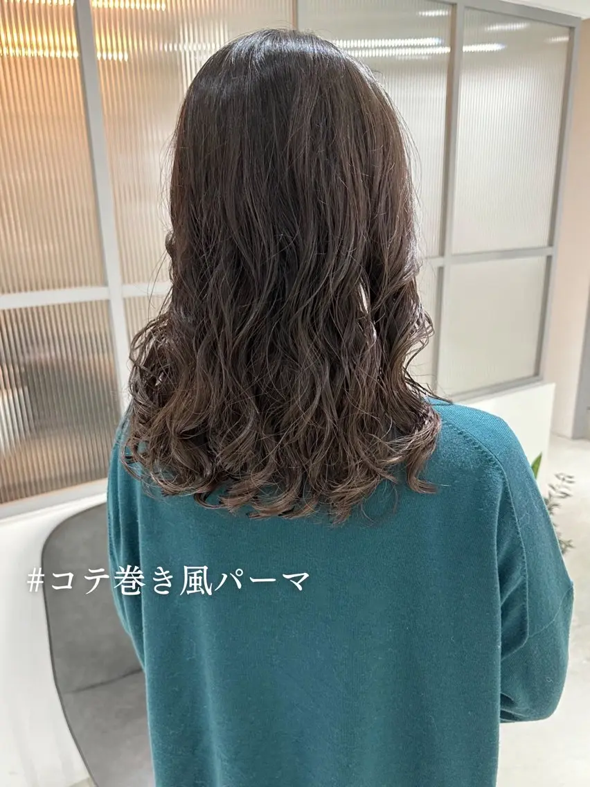 セミロング パーマ 髪質改善 縮毛矯正/ レイヤー/銀座/本木のヘアスタイル