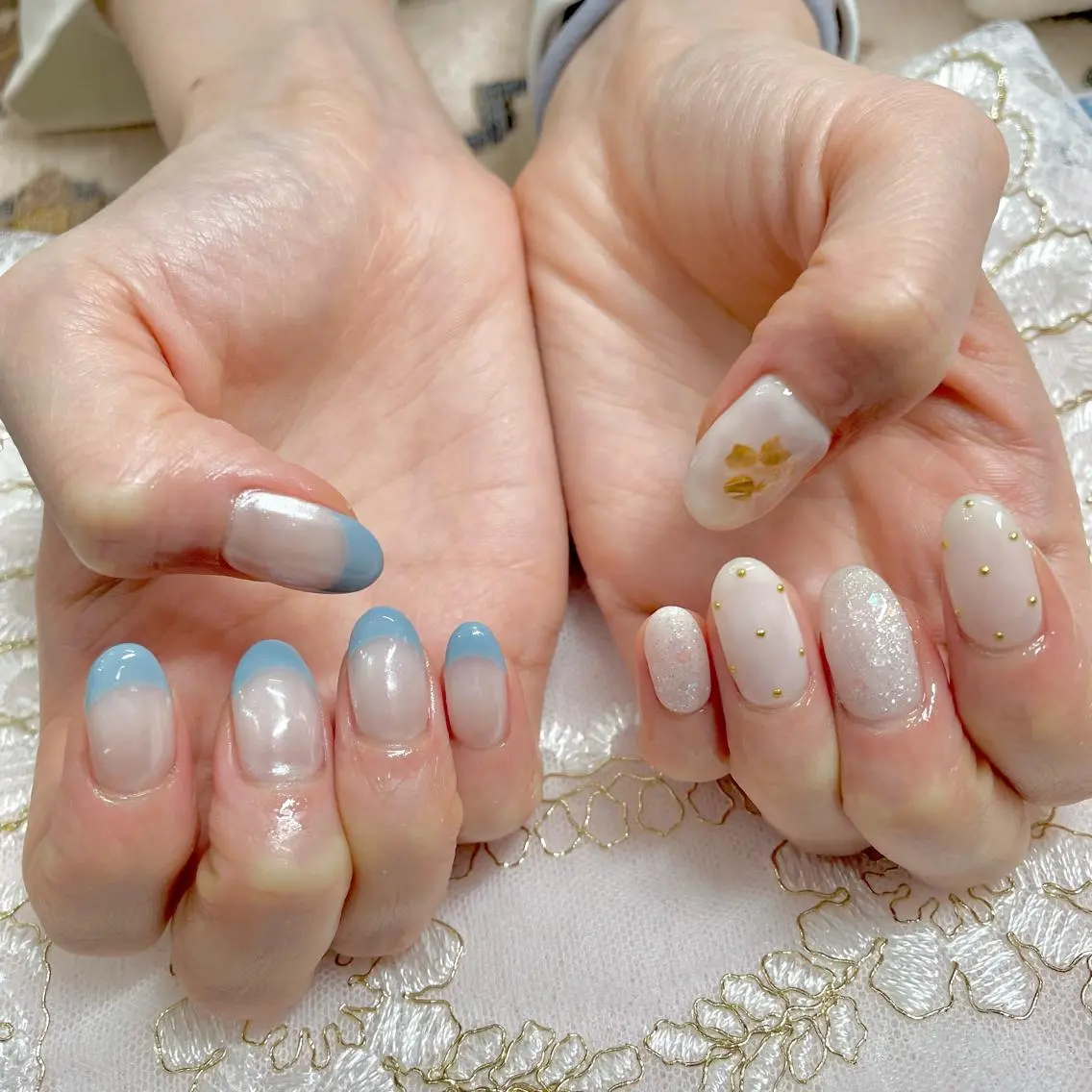 ネイル アートネイル オーロラネイル 成人式 ジェルネイル 卒業式 J terrace Nailのネイルデザイン