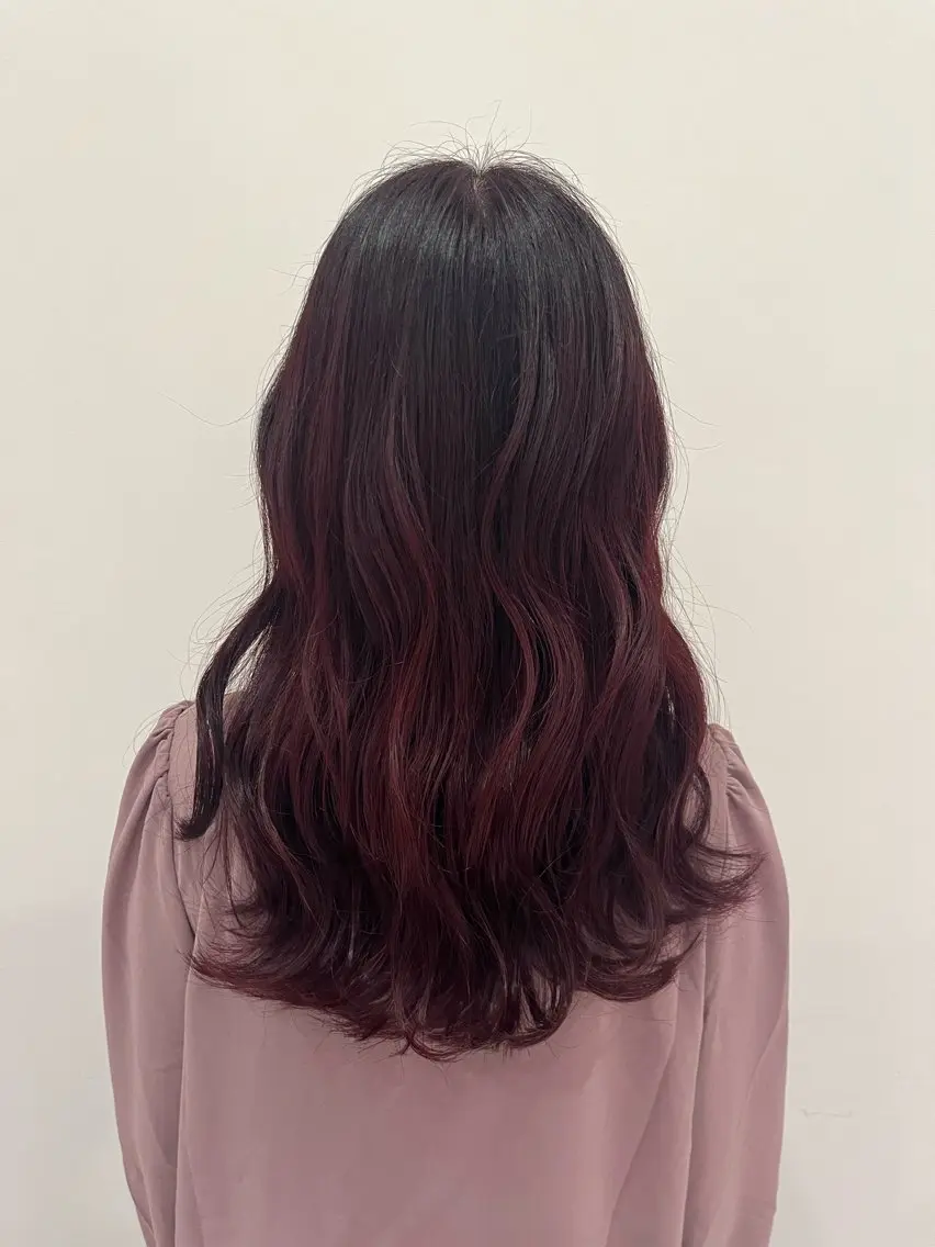 ロング カラー ramphy 柴原 夢奈のヘアスタイル