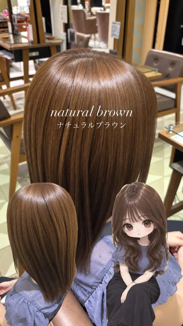 カラー ブラウンカラー 透明感カラー ナチュラルブラウン ヘアカラー 高橋 虎士朗 /自由が丘/カラーのヘアスタイル