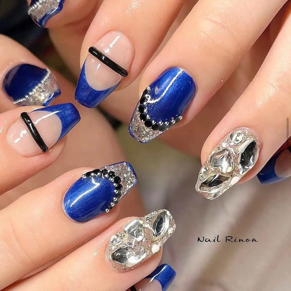 ネイル 長さ出し ハンドネイル Nail Rinonのネイルデザイン