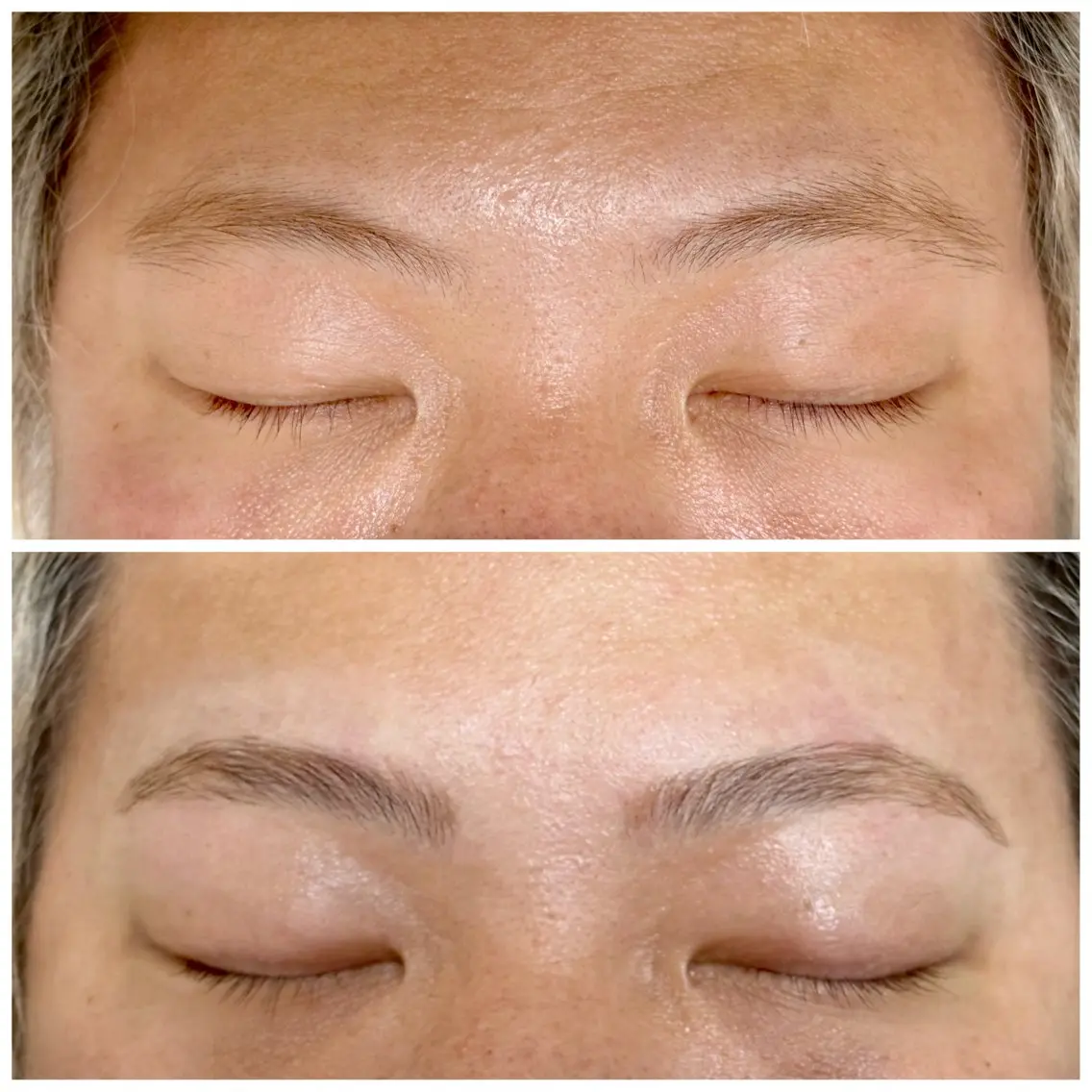 【メンズアイブロウ】眉毛の生え癖を整えて毛流れを綺麗に!🩶骨格に合わせバランスを見ながらワックス脱毛🩶の写真