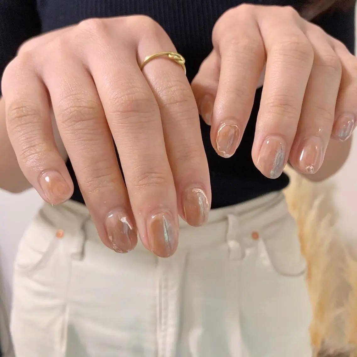 ネイル オーロラネイル ハンドネイル naily_ YUNAのネイルデザイン