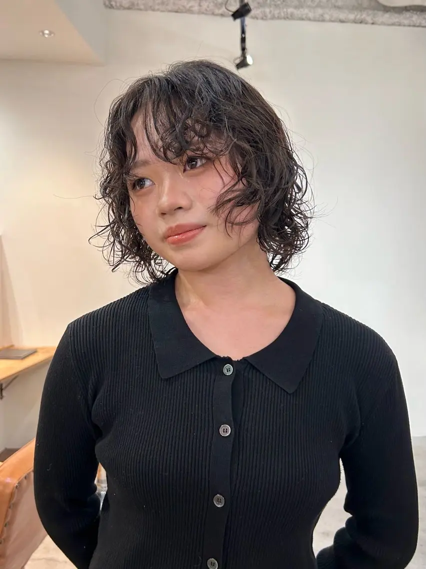 ショート カット パーマ みうら ありさのヘアスタイル