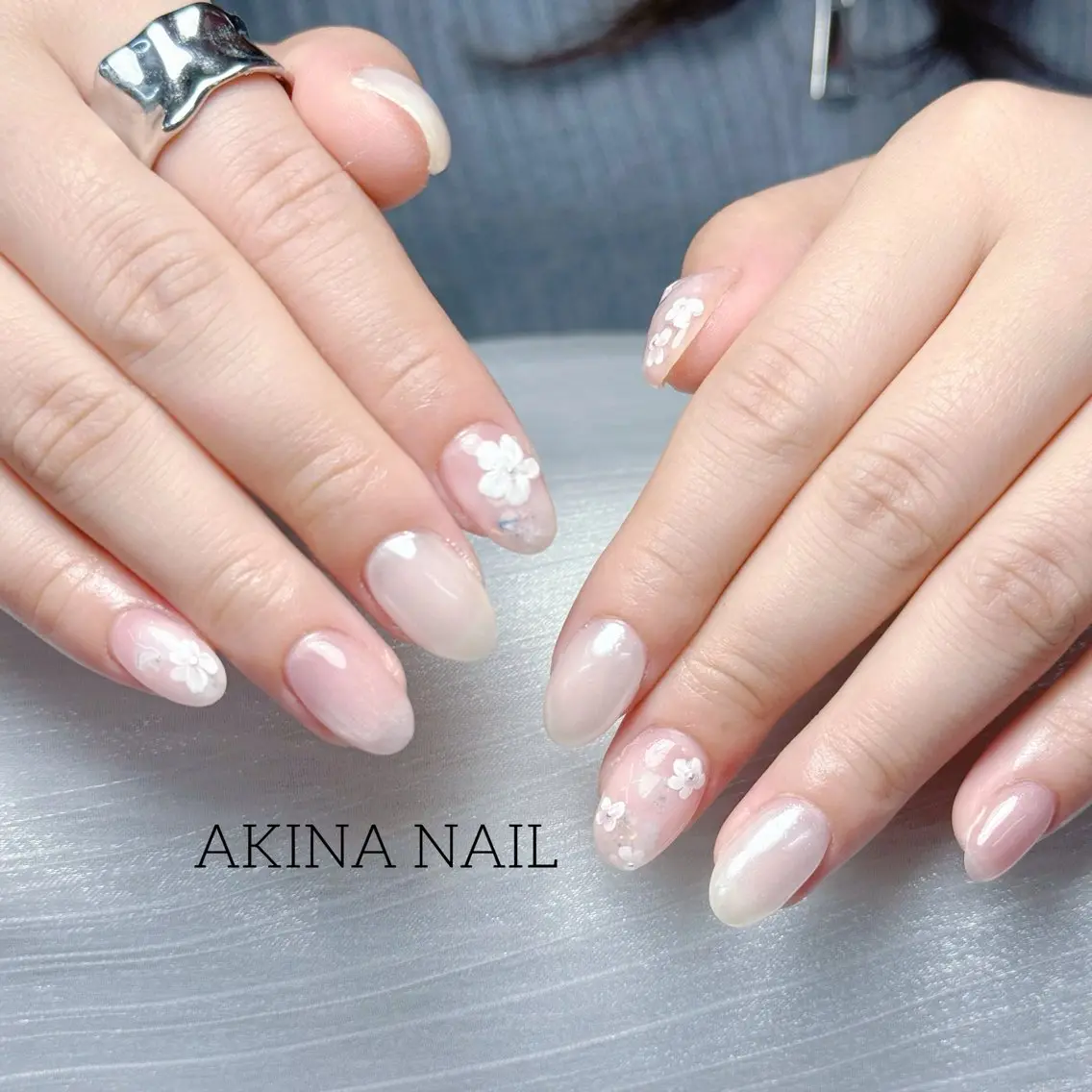 ミディアム ハンドネイル Akina Nail 亀戸のネイルデザイン