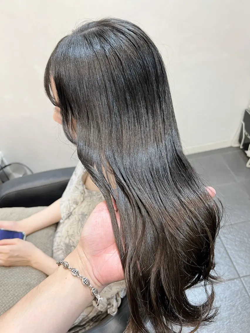 カラー アッシュ アッシュグレー アッシュグレージュ 透明感カラー グレージュ ヘアカラー トリートメント ヘッドスパ グレージュ/髪質改善 Yamato.hのヘアスタイル