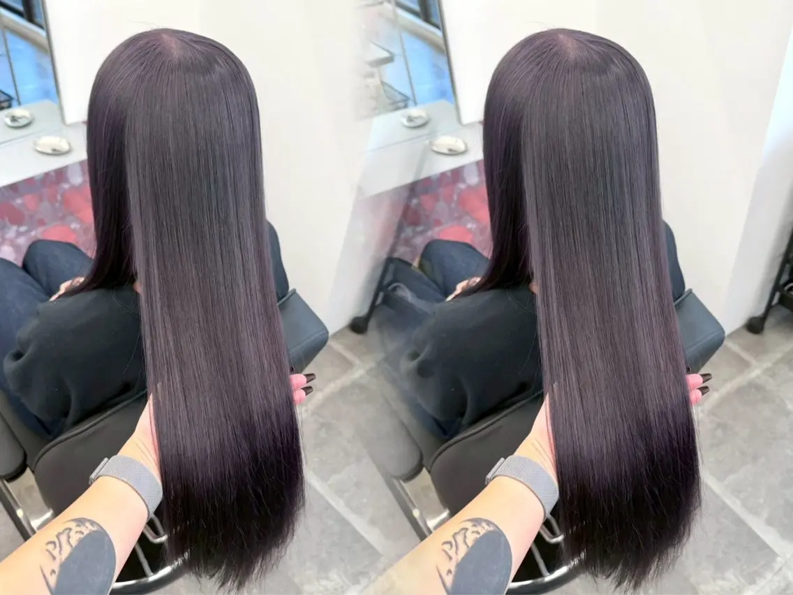 カラー ディープラベンダー ラベンダーカラー ヘアカラー PELEmana🎀 透明感🤎ᩚワンホンのヘアスタイル