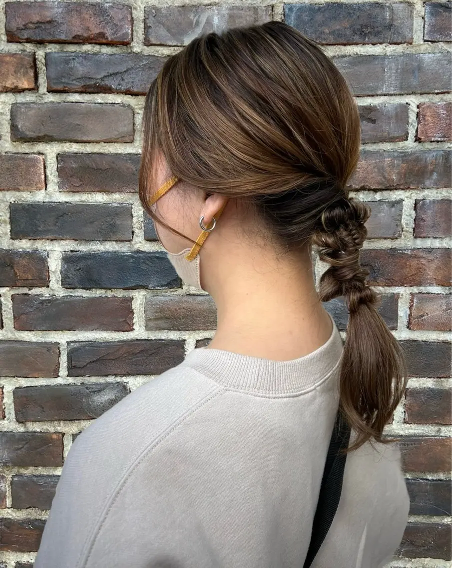 セミロング ヘアアレンジ 🌷-5歳を実現 梅田その子🌷のヘアスタイル