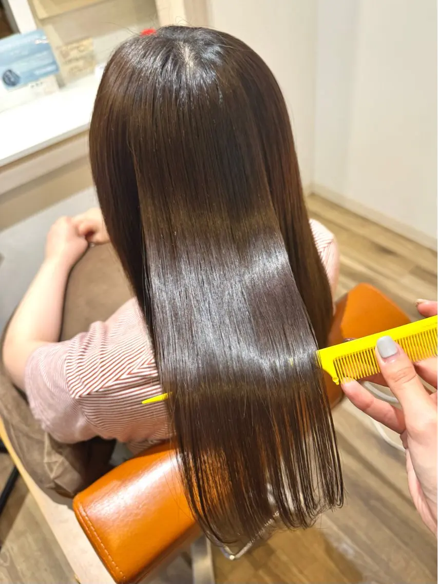 ロング 髪質改善 縮毛矯正 🌿Hanon 藤井よし乃🌿のヘアスタイル