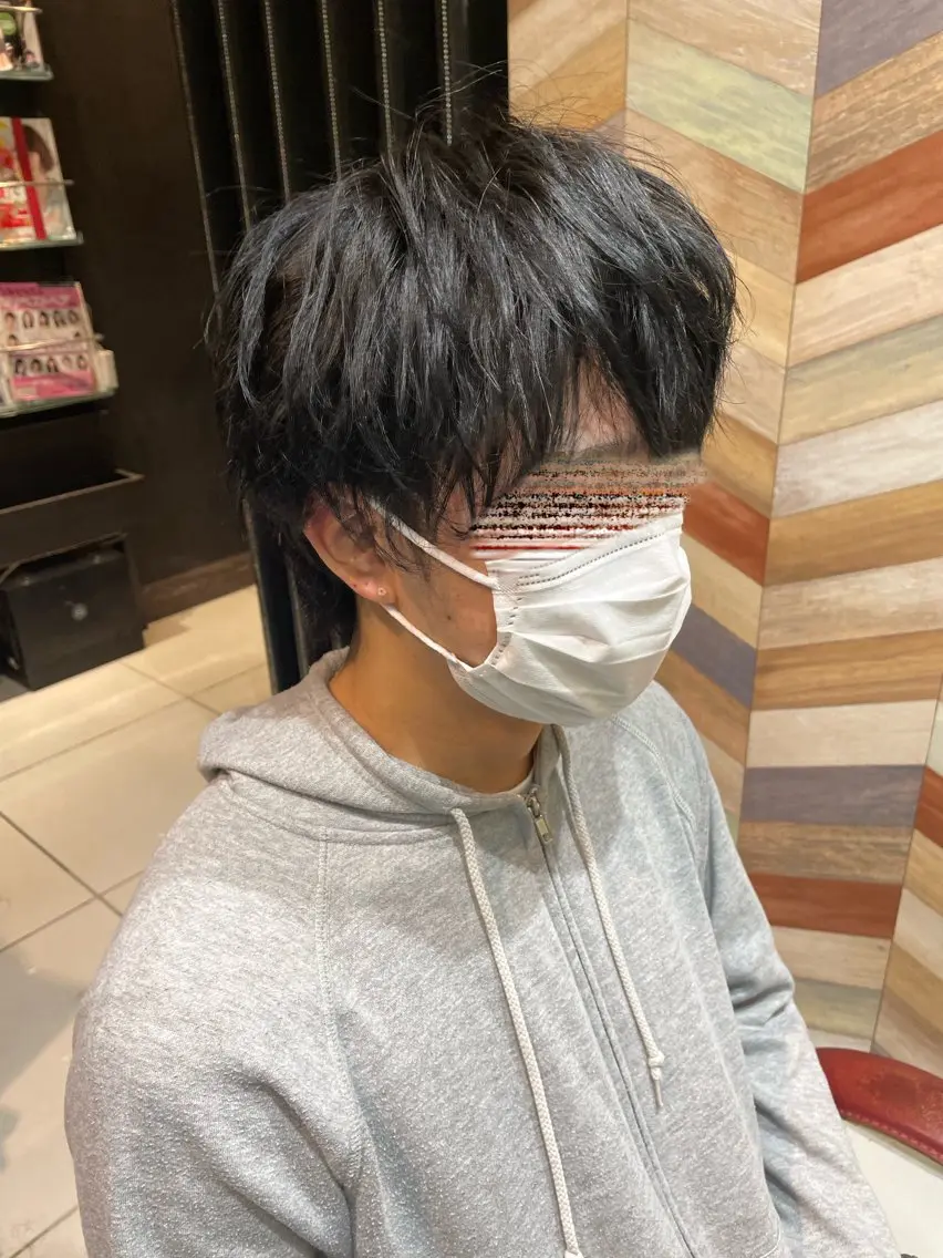 メンズ メンズウルフカット ウルフカット 森本 梨水のヘアスタイル