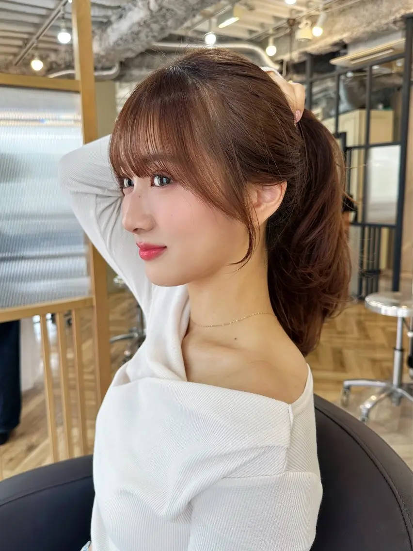 ロング カット レイヤー/顔周り 田山 穂波のヘアスタイル