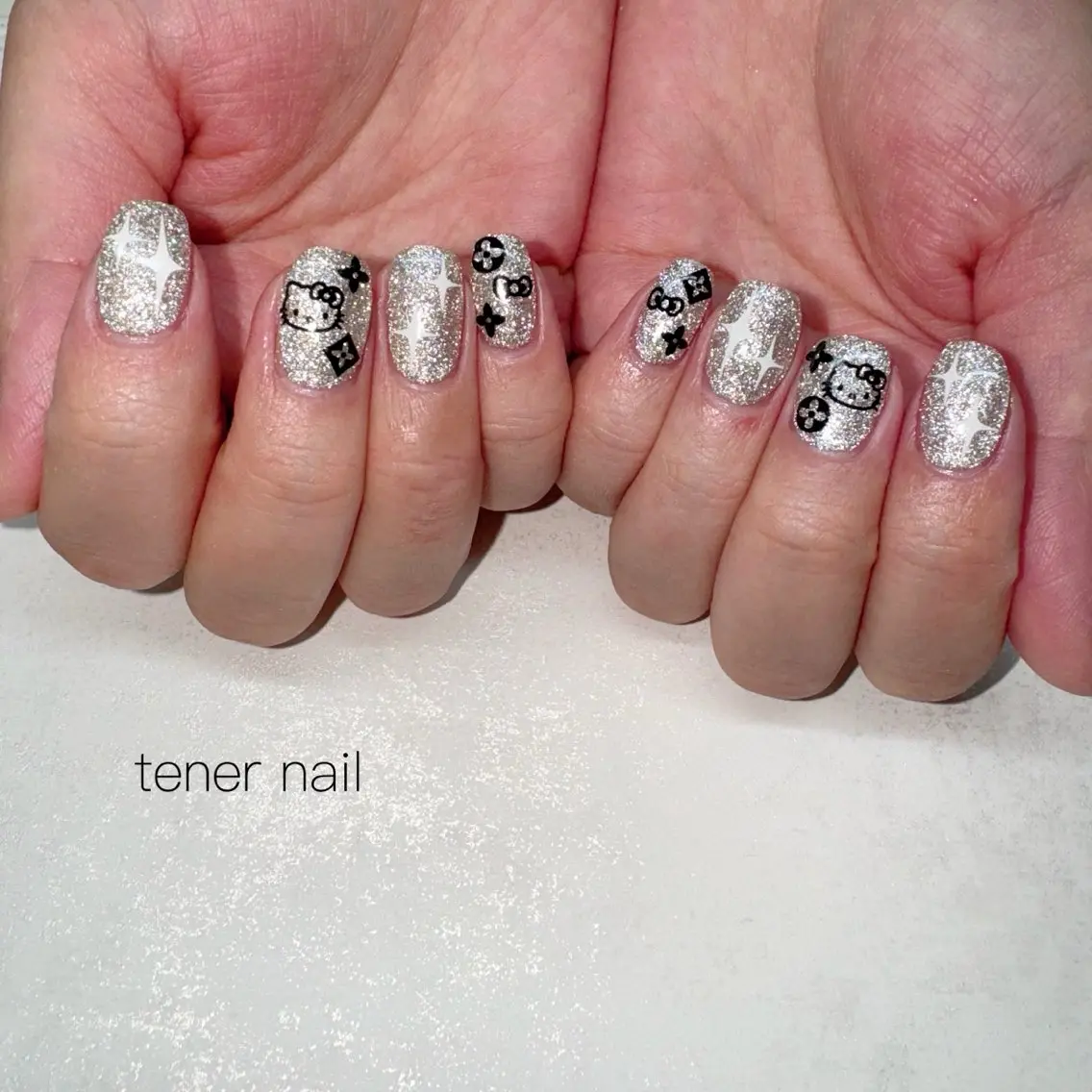 ネイル フラッシュネイル ラメ(グリッター) ハンドネイル テネルネイル tener nailのネイルデザイン