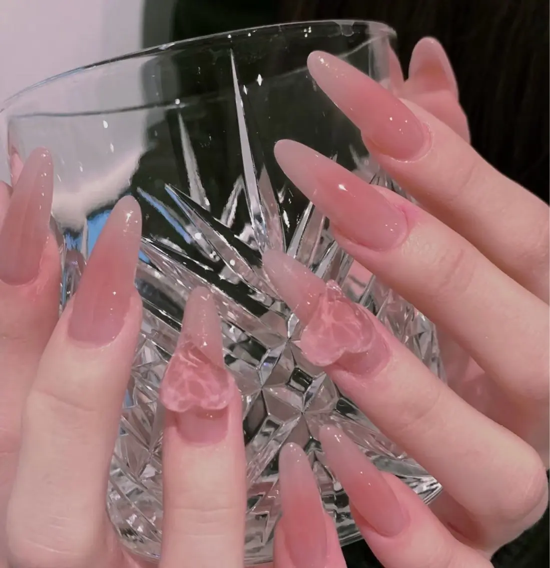 ネイル チークネイル 鶴橋♡̴⟡.˚ネイル kpop.ワンホンのネイルデザイン