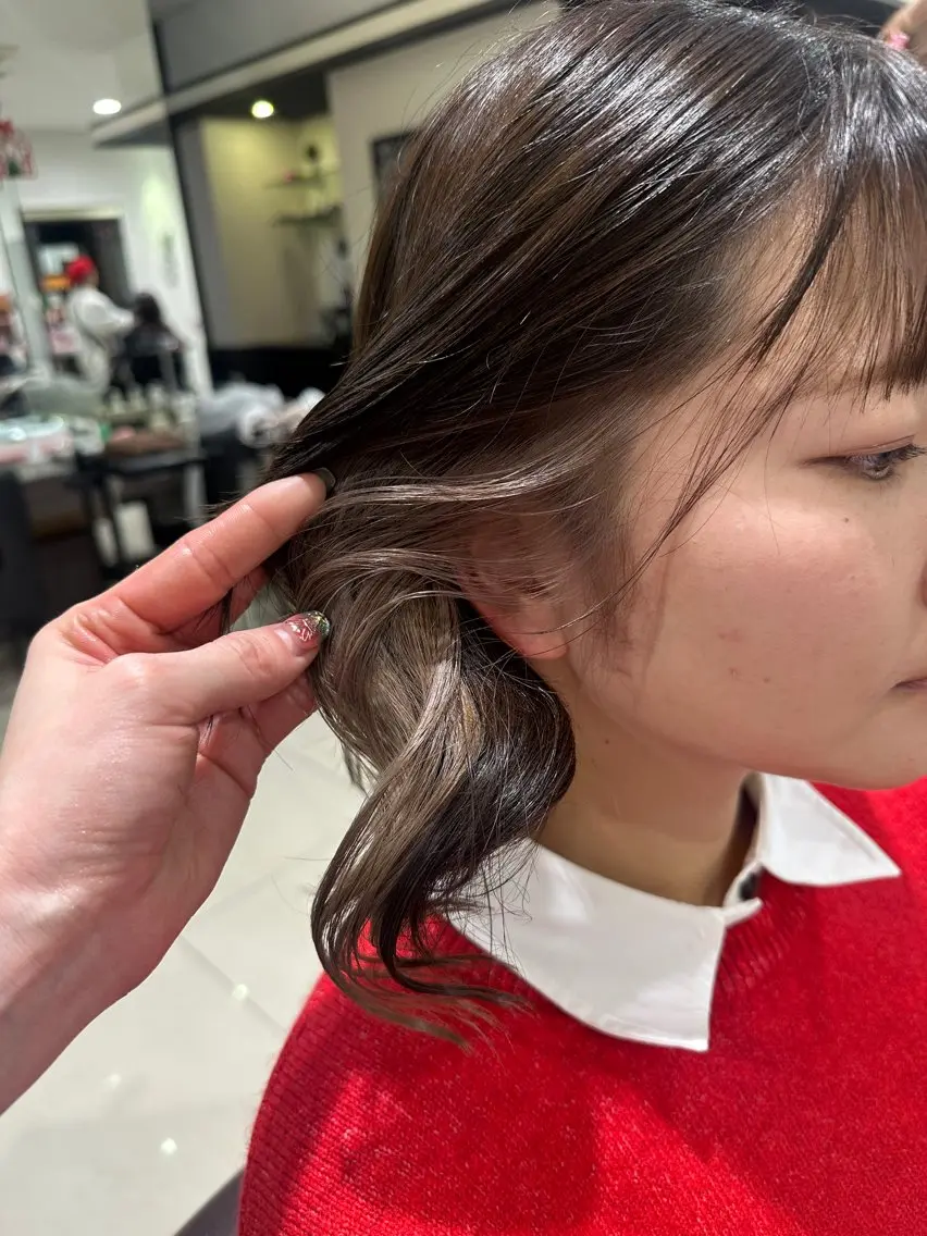 ミディアム ヘアカラー トリートメント 6/1空きあり🩷 艶々カラー🩷のヘアスタイル