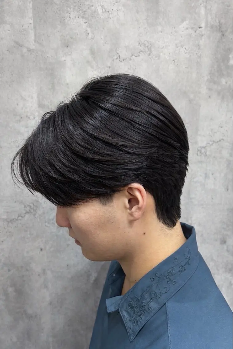 【新規限定】◼️ナチュラルブラック◼️就活・校則OKの垢抜け暗髪#ワンカラーモデル#黒染め#メンズカラーの写真
