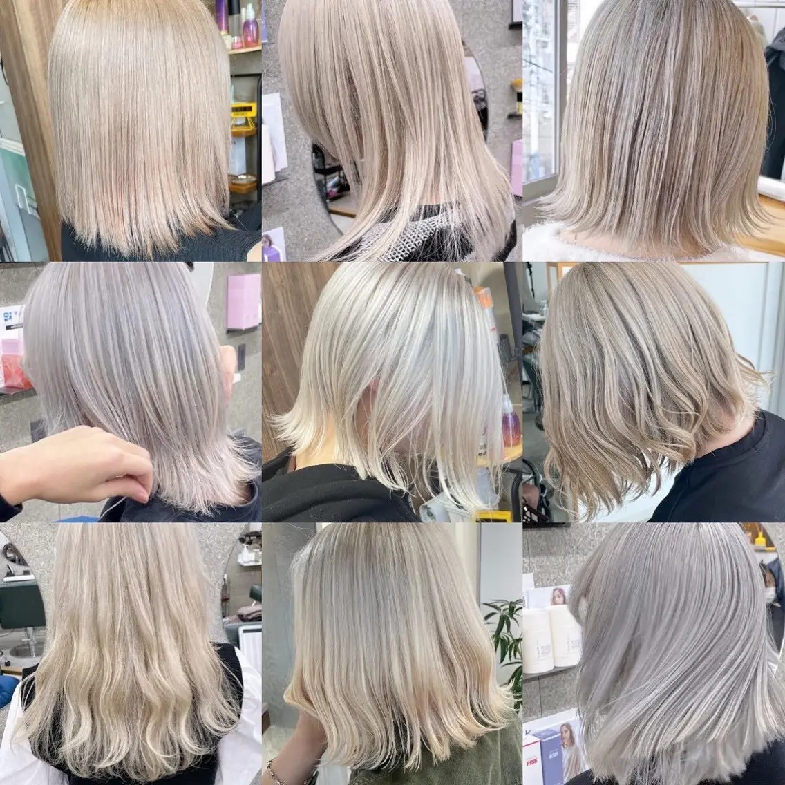 ミディアム カラー ヘアカラー トリートメント Lull1人美容室 バレイヤージュのヘアスタイル