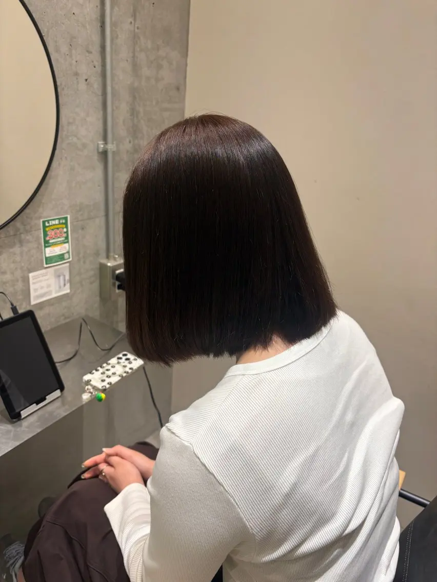 ミディアム ピンクブラウン Cocoro 艶カラー🎀のヘアスタイル
