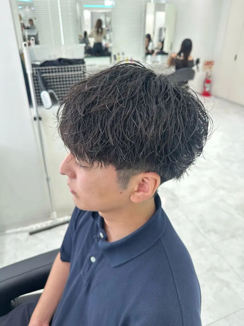 ショート パーマ メンズ カット パーマ 🐺韓国風メンズ特化 あさひ🐺のヘアスタイル