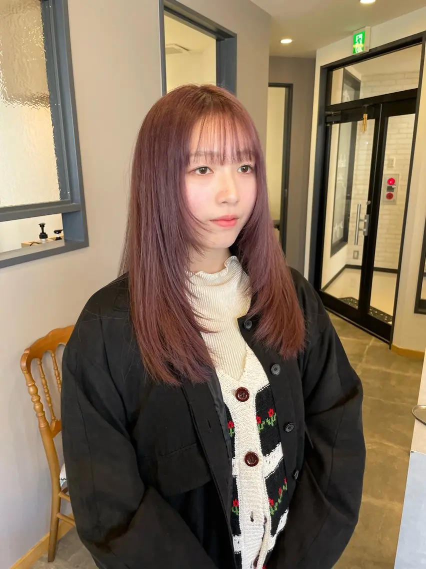 セミロング カラー カット ヘアカラー トリートメント 博多/髪質改善/レイ ヤー/縮毛矯正/れいのヘアスタイル
