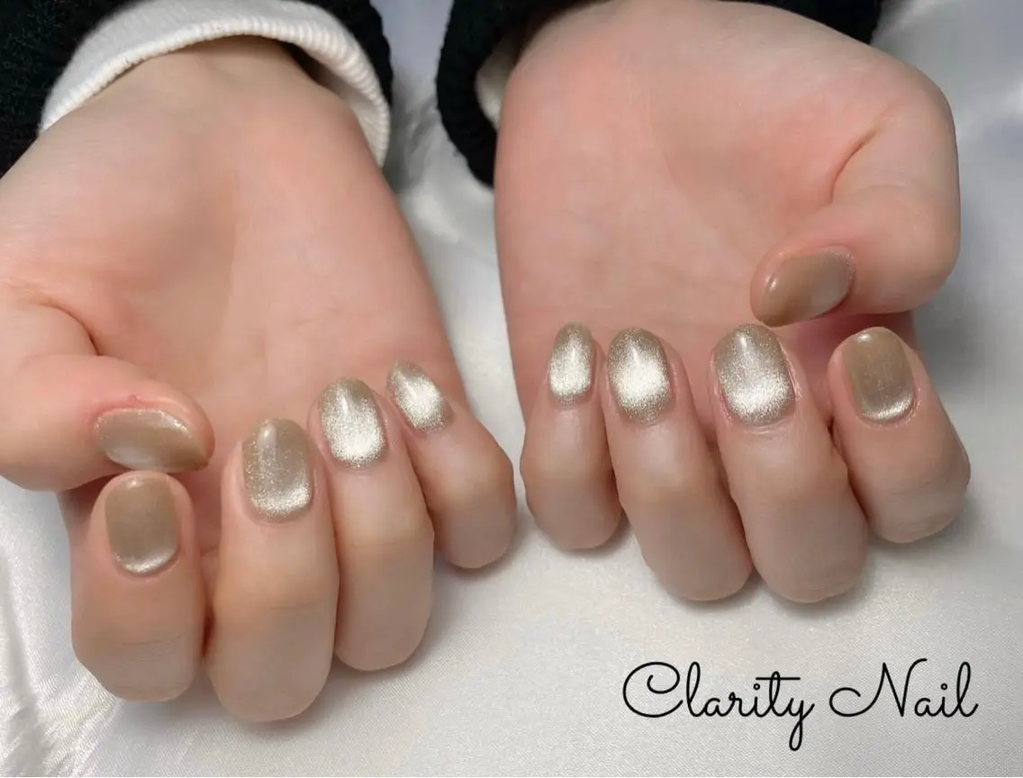 ネイル マグネットネイル ワンカラーネイル ハンドネイル Clarity Nailのネイルデザイン