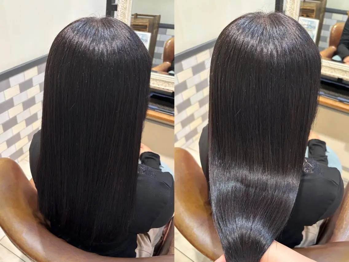 ロング 縮毛矯正 縮毛矯正 古屋 澪 艶髪✨縮毛矯正のヘアスタイル