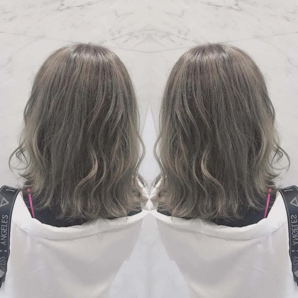 ミディアム カラー ヘアカラー 重政 和樹のヘアスタイル