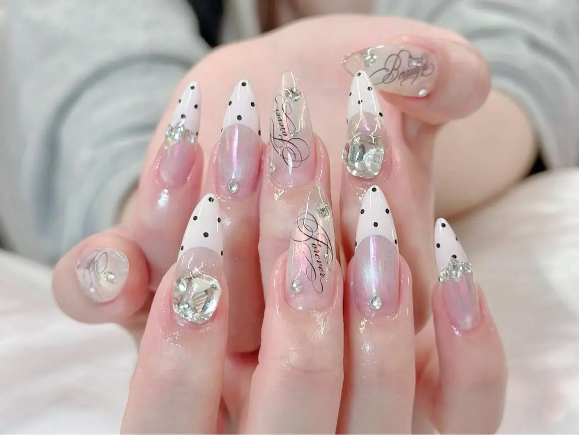 ネイル チークネイル 長さ出し フレンチネイル ジェルネイル ガーリー ハンドネイル Sora  Nail Studioのネイルデザイン