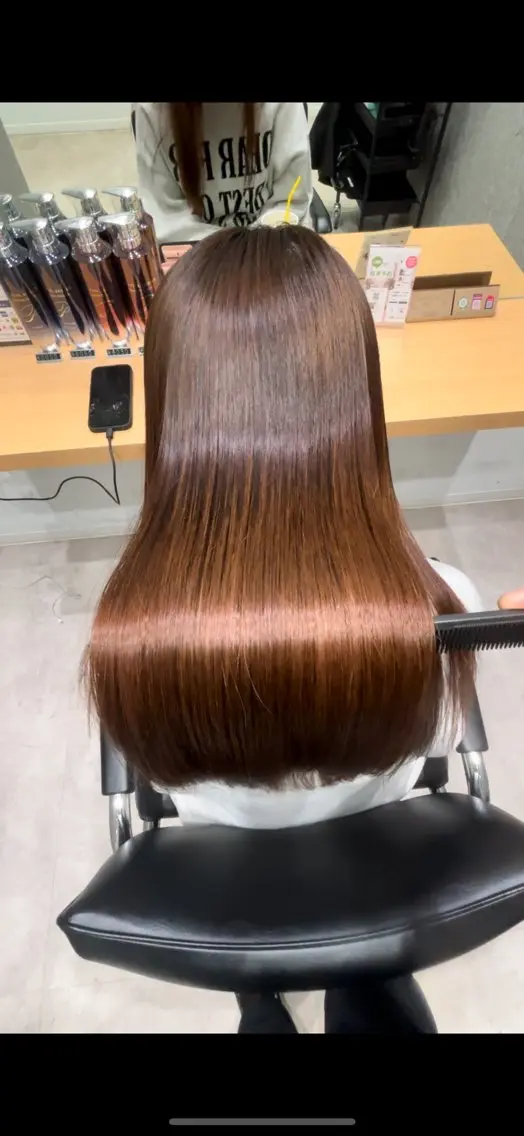 ミディアム カラー アクアカラー 髪質改善 トリートメント 髪質改善ヘアケア 艶髪特化/上田のヘアスタイル