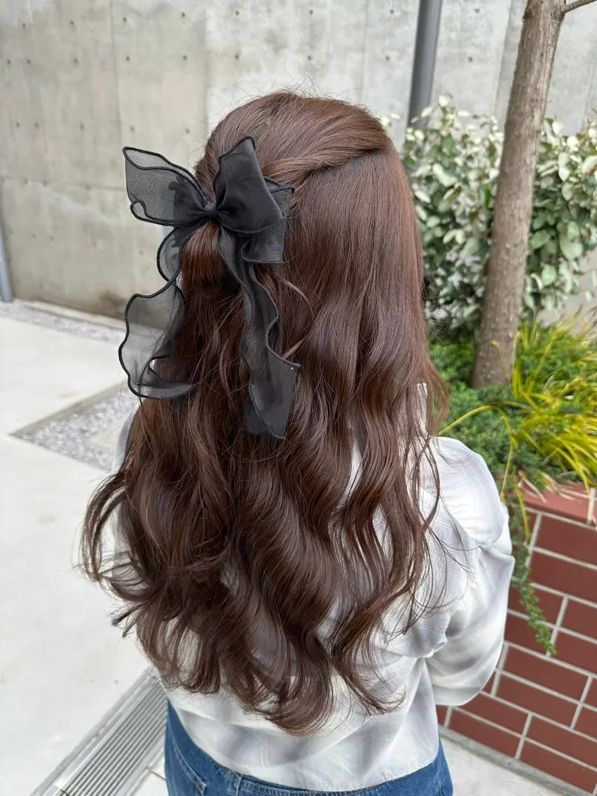 ロング カラー 顔周りカット レイヤーカット カット ヘアカラー レイヤー/艶カラー/ 前橋/渋川竜希のヘアスタイル