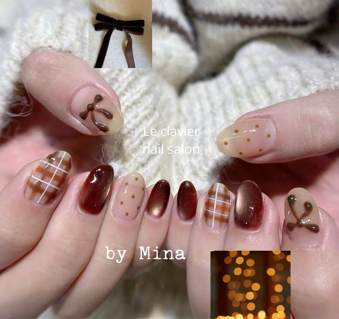 ネイル アートネイル 長さ出し ジェルネイル パラジェル スカルプネイル Mina Nailのネイルデザイン