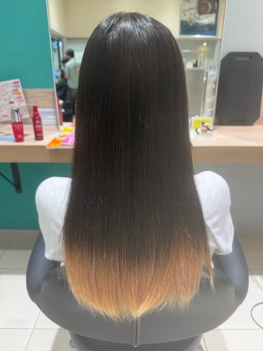 セミロング 縮毛矯正 縮毛矯正 作長 晃希のヘアスタイル
